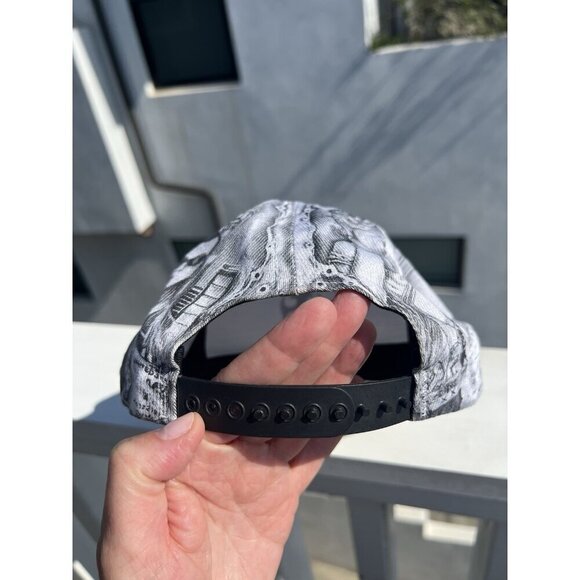 RARE Convict Style hand-drawn white gray cap streetwear skater vintage Y2K - Picture 6 of 9